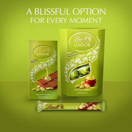 Lindt Lindor Milk Pistachio Chocolate Bar