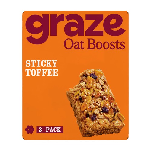 Graze Sticky Toffee Oat Boosts Flapjack Snack