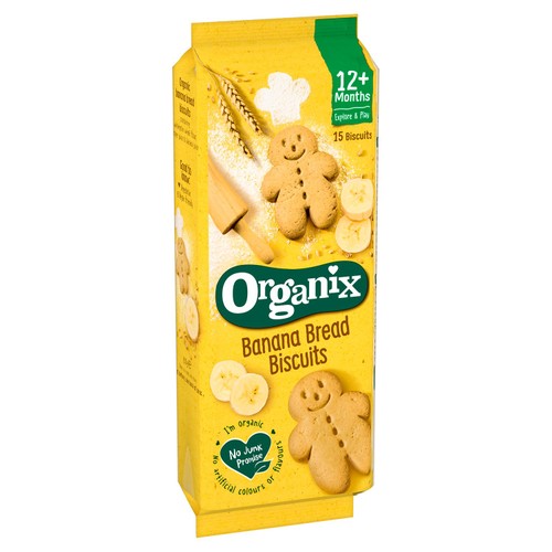 Organix Banana Bread Biscuits Toddler Snack 12+ Months