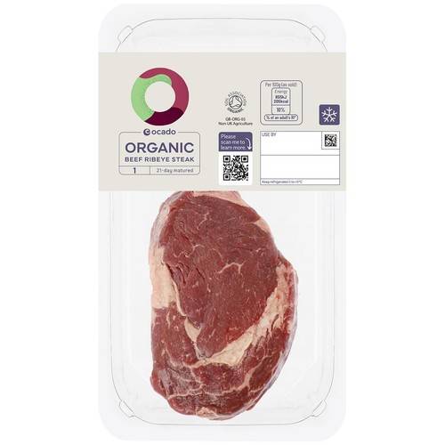 Ocado Organic 1 Beef Ribeye Steak