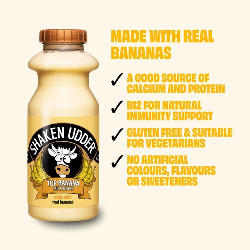 Shaken Udder Top Banana Flavoured Milkshake