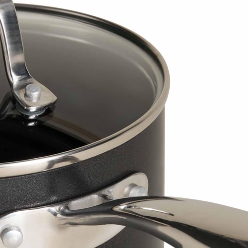 M&S Aluminium 16cm Non-Stick Saucepan, Black