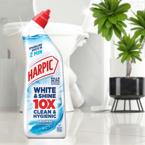 Harpic White & Shine Bleach Original Toilet Cleaner Gel 