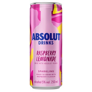 Absolut Raspberry Lemonade Sparkling Cocktail Pre-Mixed Can