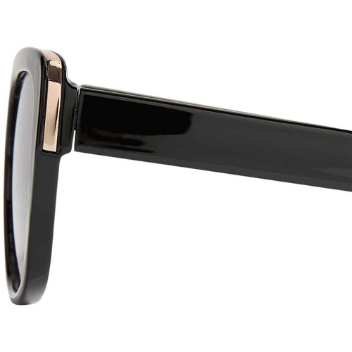 M&S Womens Geometric Cat Eye Sunglasses, Black
