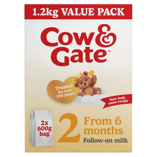Cow & Gate 2 Follow On Formula Powder 6-12 Months 2 x 600g
