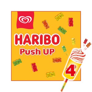 Wall's Haribo Push Up Ice Cream Sticks 4 x 85ml