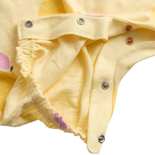 M&S Girls, Lemon Print Romper, 0-3 Months, Yellow