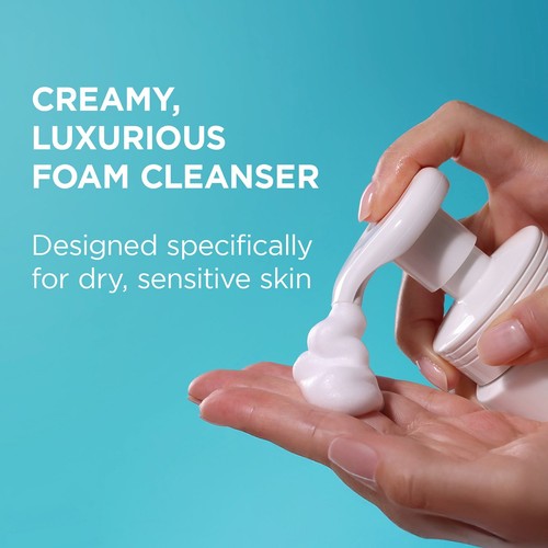 Curel Foaming Facial Wash for Dry, Sensitive Skin