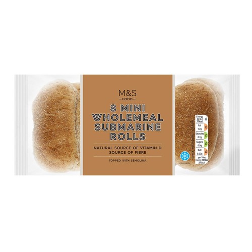 M&S Mini Wholemeal Submarine Rolls