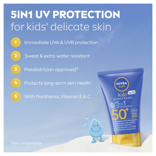 NIVEA SUN Kids Protect & Care SPF 50+ Sun Cream Pocket Size