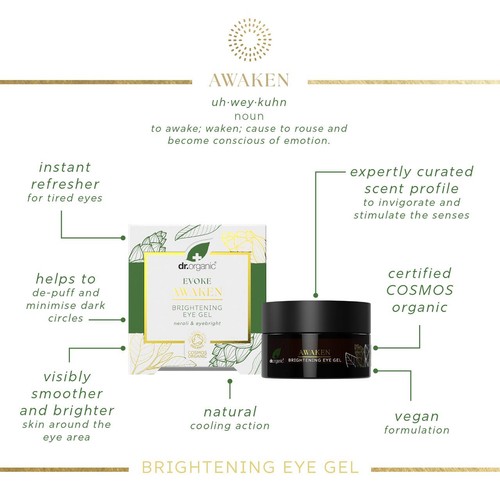 Dr Organic Evoke Awaken Brightening Eye Gel
