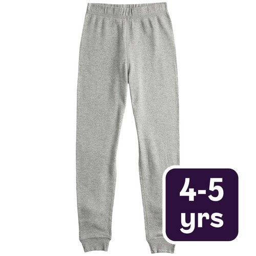 M&S Unisex Thermal Leggings 4-5 Years Grey Marl