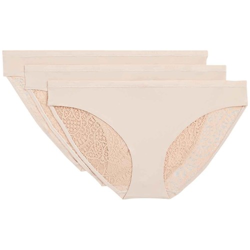 M&S Womens Body Soft Lace Bikini Knickers, 16, Opaline