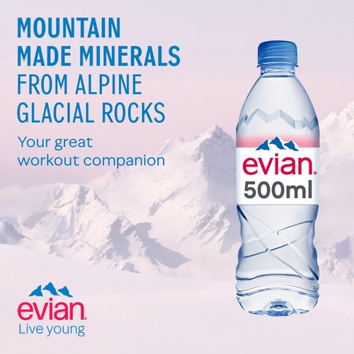 Evian Still Natural Mineral Spring Bottled Water Multipack