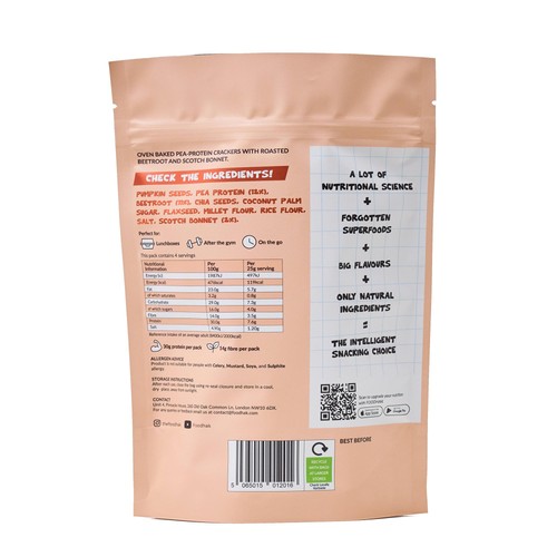 Foodhak Sweet Chilli Beetroot Protein Crackers