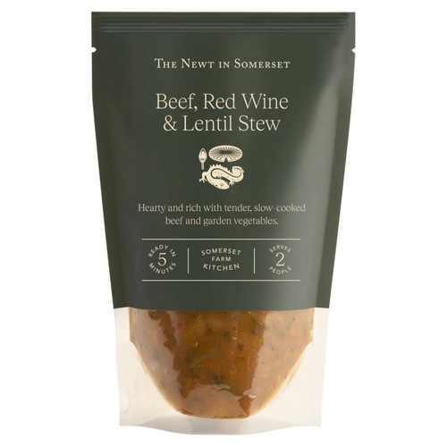 The Newt in Somerset Beef, Red Wine & Lentil Stew