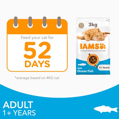 IAMS Adult Dry Cat Food Ocean Fish