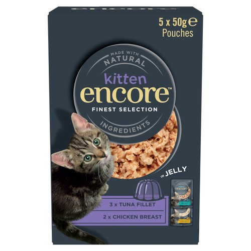Encore Kitten Wet Cat Food Multipack Finest Selection Pouches in Jelly