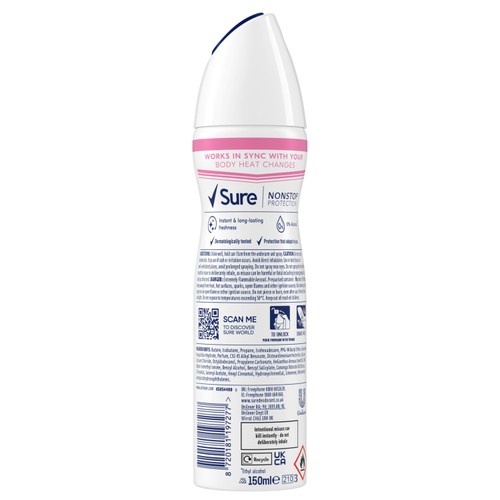 Sure Women 72hr Nonstop Protection Invisible Pure Antiperspirant Deodorant