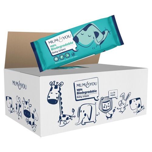 Mum & You 100% Biodegradable Baby Wipes, Multipack