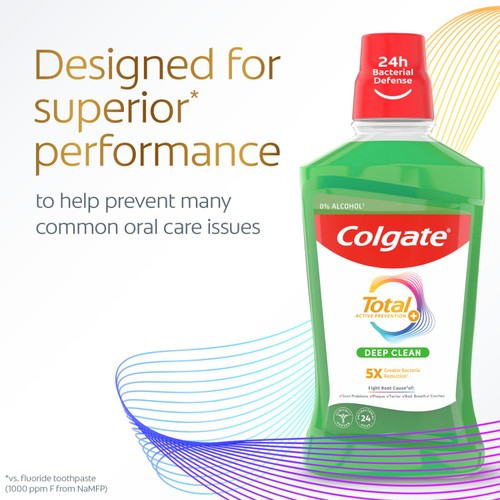 Colgate Total Advanced Deep Clean Mouthwash Alcohol Free 