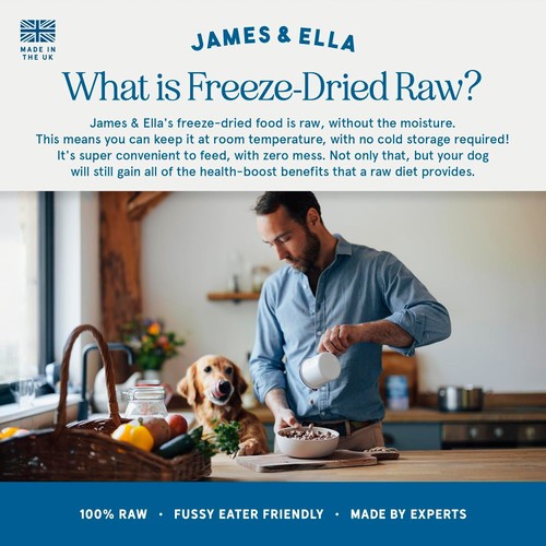James & Ella Freeze Dried Raw Chicken Complete Dog Food Pouch