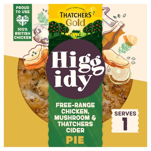 Higgidy Free-Range Chicken, Mushroom & Thatchers Cider Pie