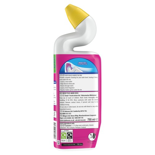 Duck Deep Action Gel Toilet Liquid Cleaner Watermelon Whirlwind