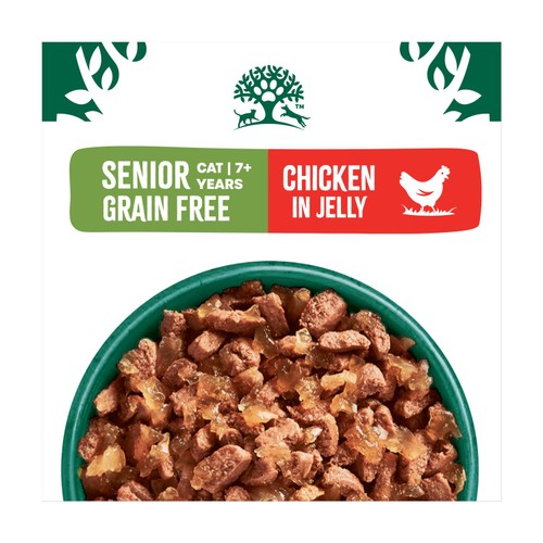 James Wellbeloved Grain Free Senior Wet Cat Food Chicken in Jelly Pouches