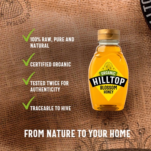 Hilltop Honey Organic Blossom Squeezy 
