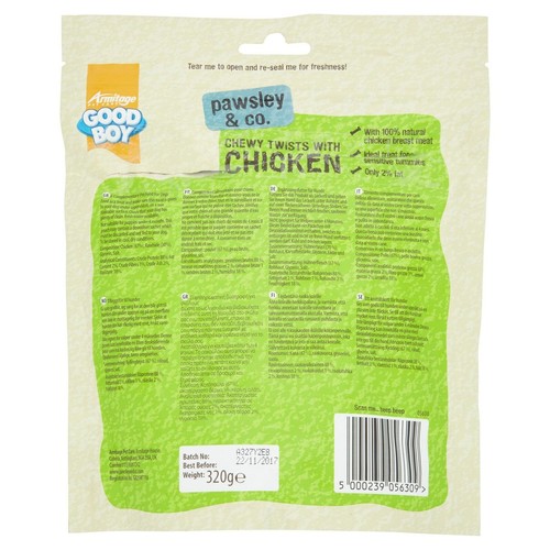 Good Boy Chewy Chicken Twisters Dog Treats