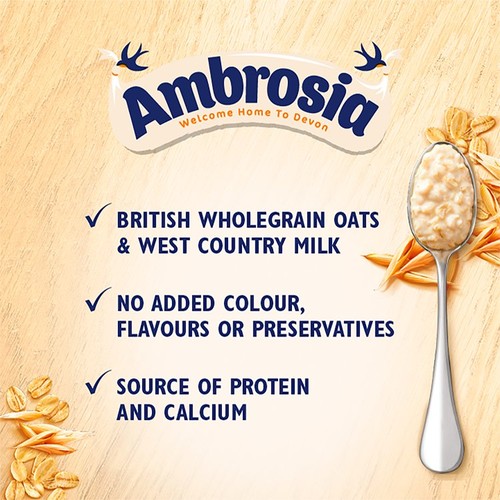 Ambrosia Ready to Eat Porridge Oat Cereal Pot Original