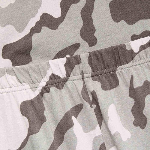 M&S Essential Camoflage Pyjama, 9-10 Years, Grey