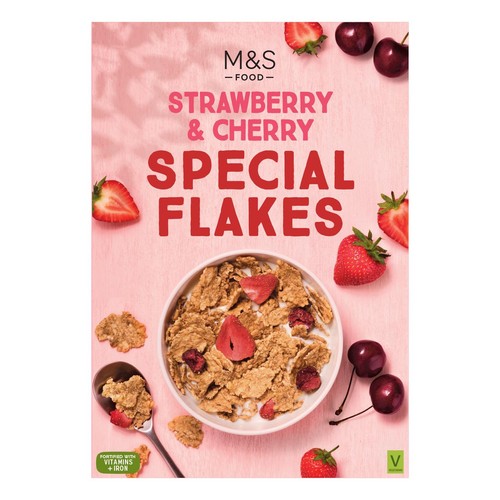 M&S Strawberry & Cherry Special Flakes