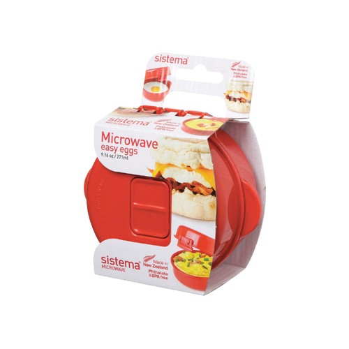 Sistema Microwave Easy  Egg Cooker with Steam Vent & Locking Clips