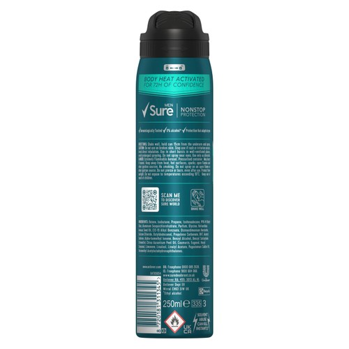 Sure Men 72hr Nonstop Protection Sensitive Antiperspirant Deodorant