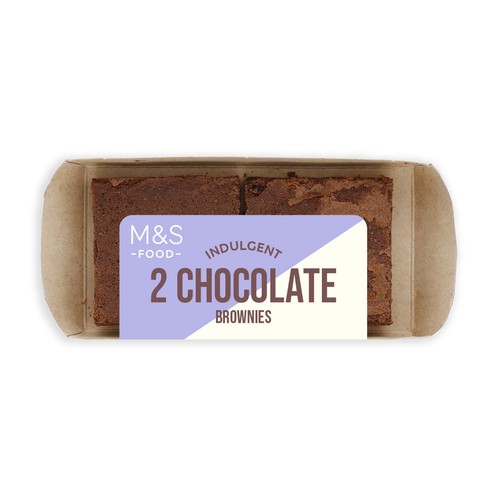 M&S 2 Indulgent Chocolate Brownies