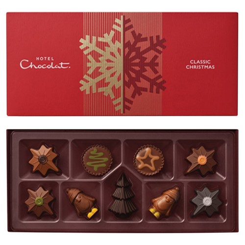 Hotel Chocolat Classic Christmas 9-Piece Boxed Chocolate Selection