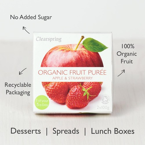 Clearspring Organic Apple & Strawberry Puree