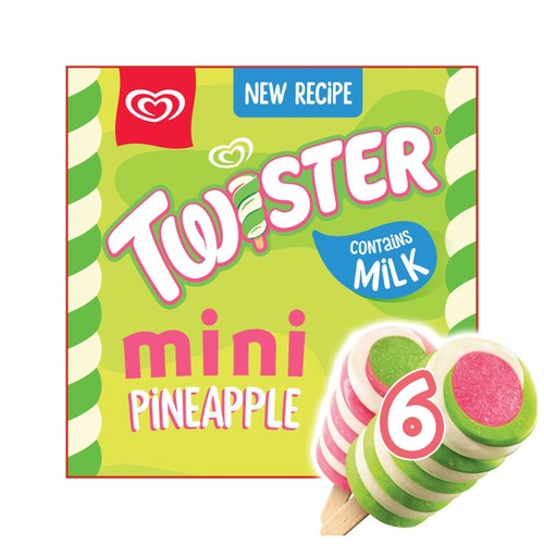 Twister Mini Pineapple Ice Cream Lollies