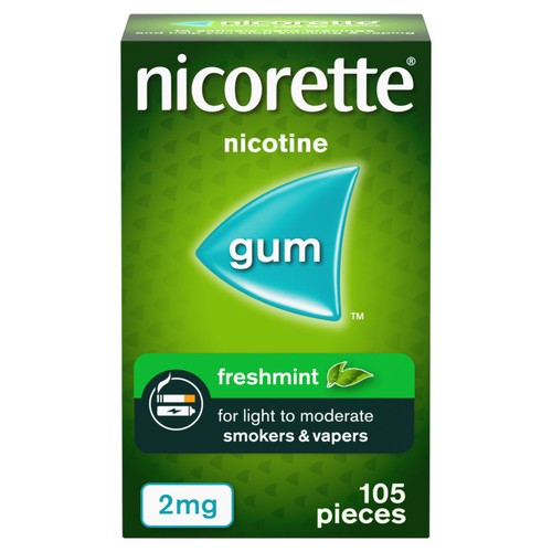 Nicorette Freshmint Gum 2mg Per Gum, 105 Pieces (Stop Smoking Aid)