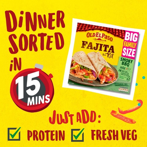 Old El Paso Mexican Family Size Smoky BBQ Fajita Kit