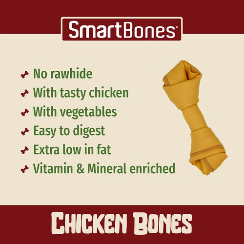 SmartBones Medium Chicken Rawhide Free Bones Dog Treats