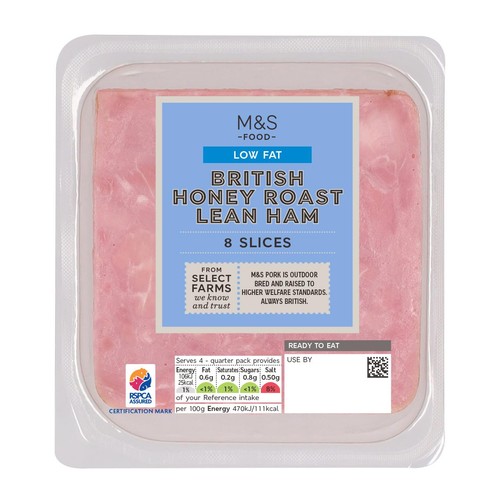 M&S British Lean Honey Roast Ham 8 Slices