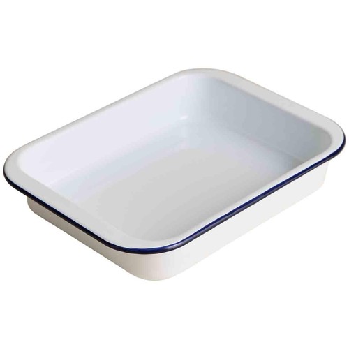 M&S Enamel 29cm Small Roaster, Dark Blue