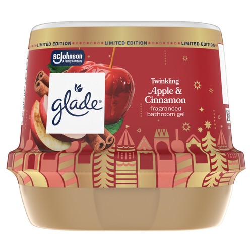 Glade Bathroom Gel Air Freshener Twinkling Apple & Cinnamon