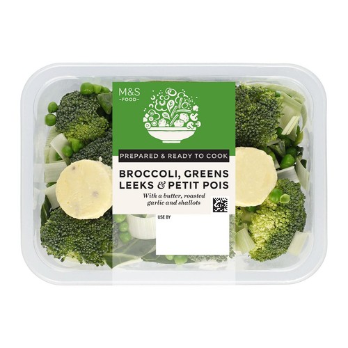 M&S Broccoli, Green Leeks & Petit Pois