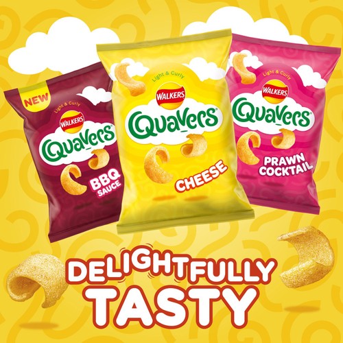 Walkers Quavers Cheese Multipack Snacks Crisps 12x16g