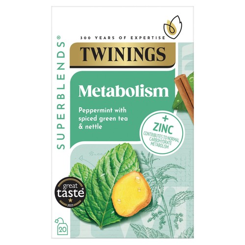 Twinings Superblends Metabolism with Peppermint, Spiced Green Tea & Nettle